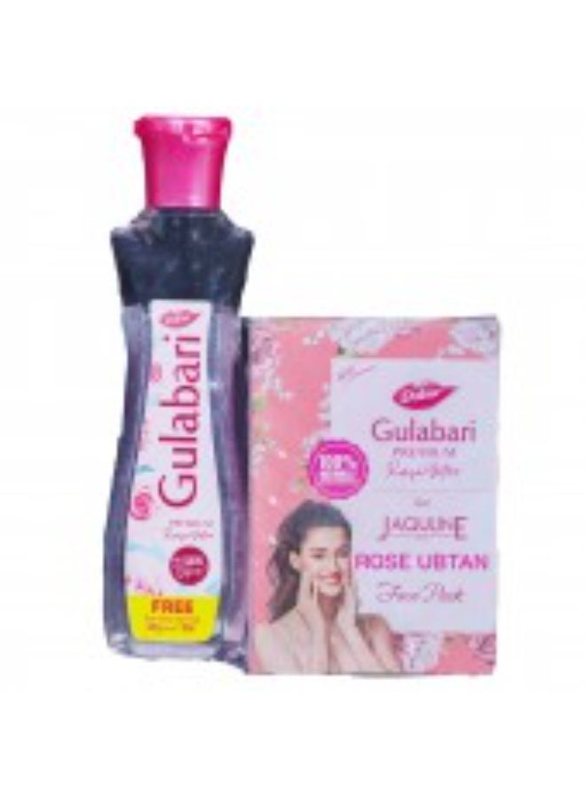 Dabur Gulabari Premium Rose Water Face Toner 120ml + premium rose ubtan face pack - Image 1